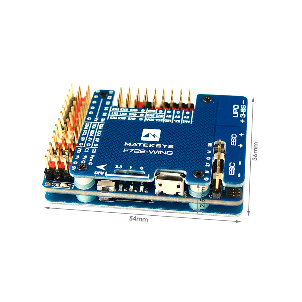 Matek Systems F722-WING STM32F722RET6 Flight Controller Built-in OSD for RC Airplane Fixed Wing - Photo: 6