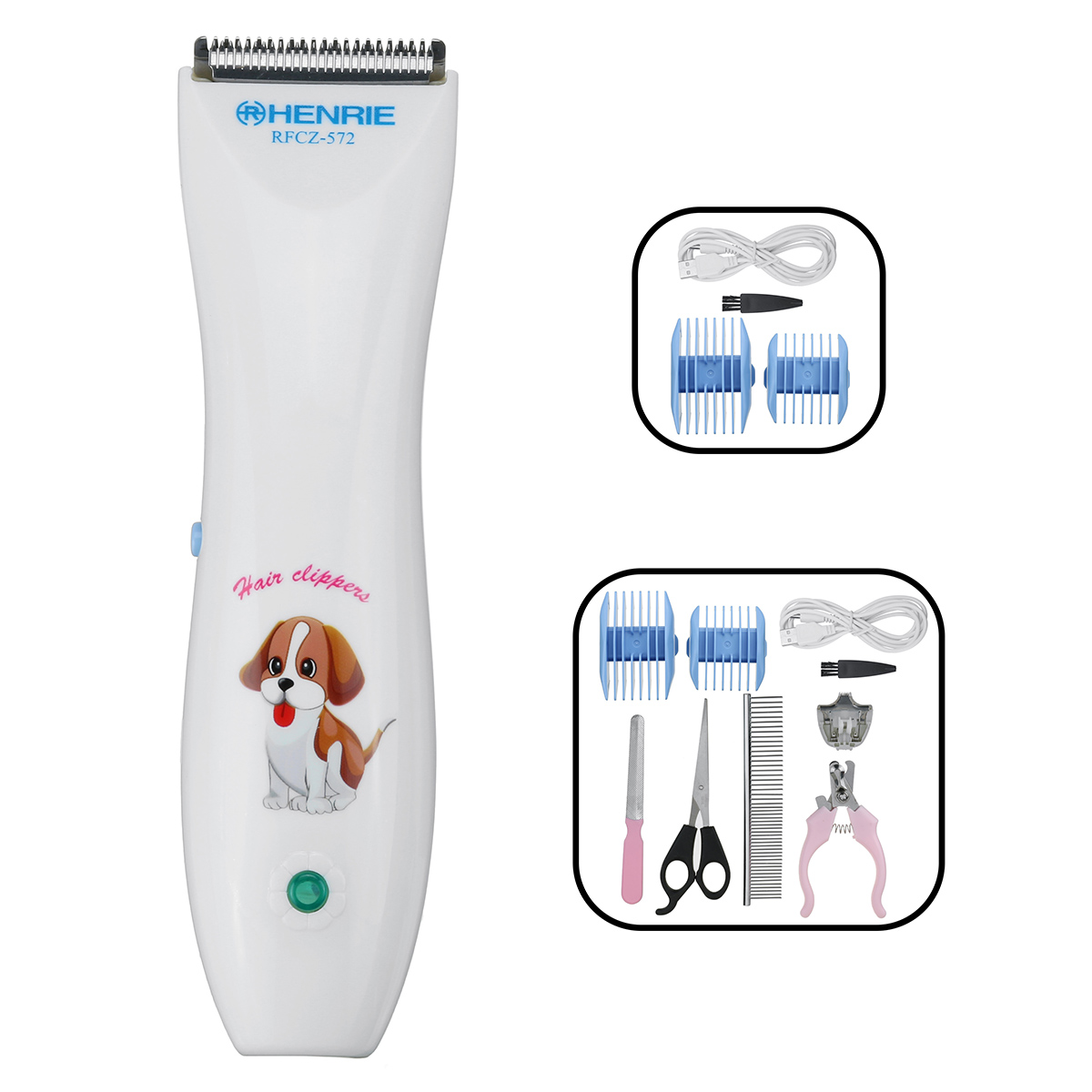 USB/Rechargeable Pet Dog Grooming Clipper Kit Thick Hair Trimmer Electric Shaver