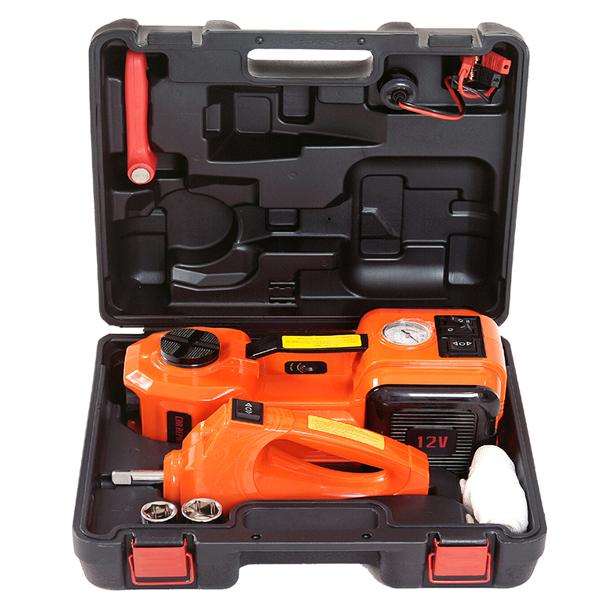 12V DC 5T 3-in-1 Auto Car Electric Hydraulic Floor Jack Lift And Impact Wrench