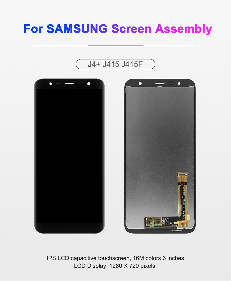 Full Assembly No Dead Pixel LCD Display+Touch Screen Digitizer Replacement+Repair Tools For Samsung Galaxy J4+ J4 Plus 2018 J415 J415F