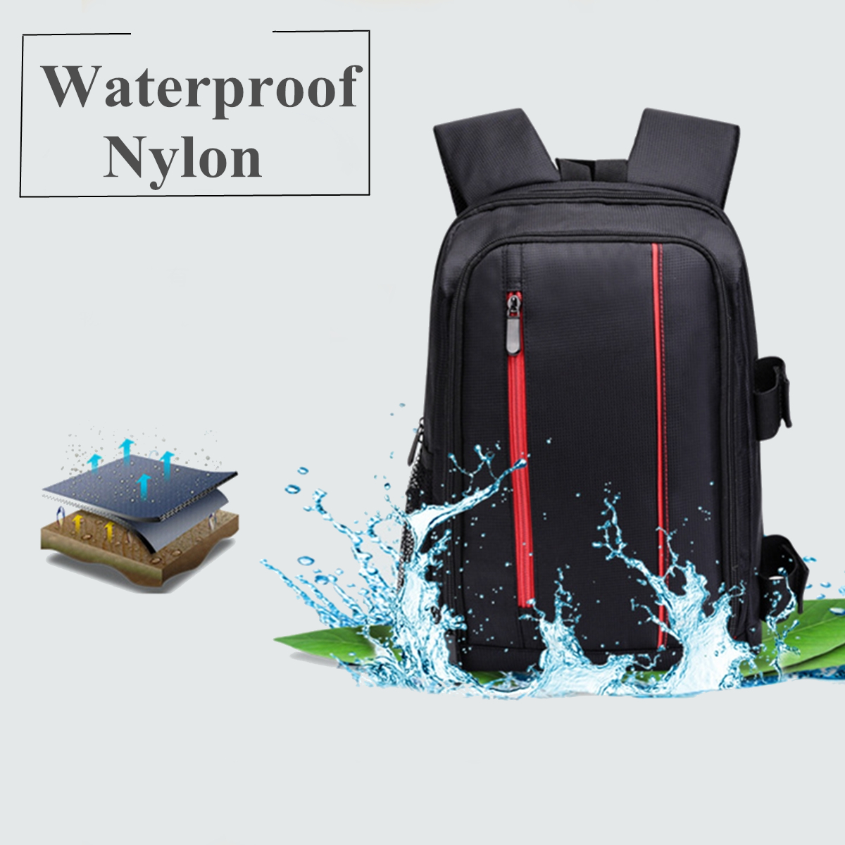 Waterproof Camera Backpack Travel DSLR Bag W/ Rain Cover For Canon Sony 16