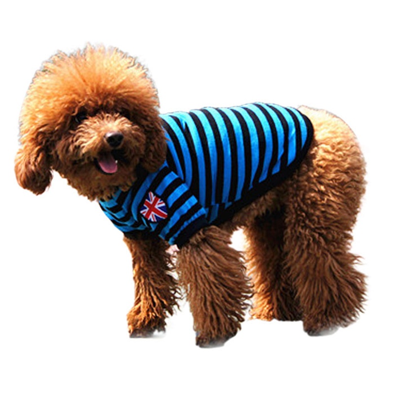 Pet Cachorro Gato Roupas Listradas Casacos Camiseta Pet Vestuário Colete Inverno Primavera Pet Customes 3 cores 