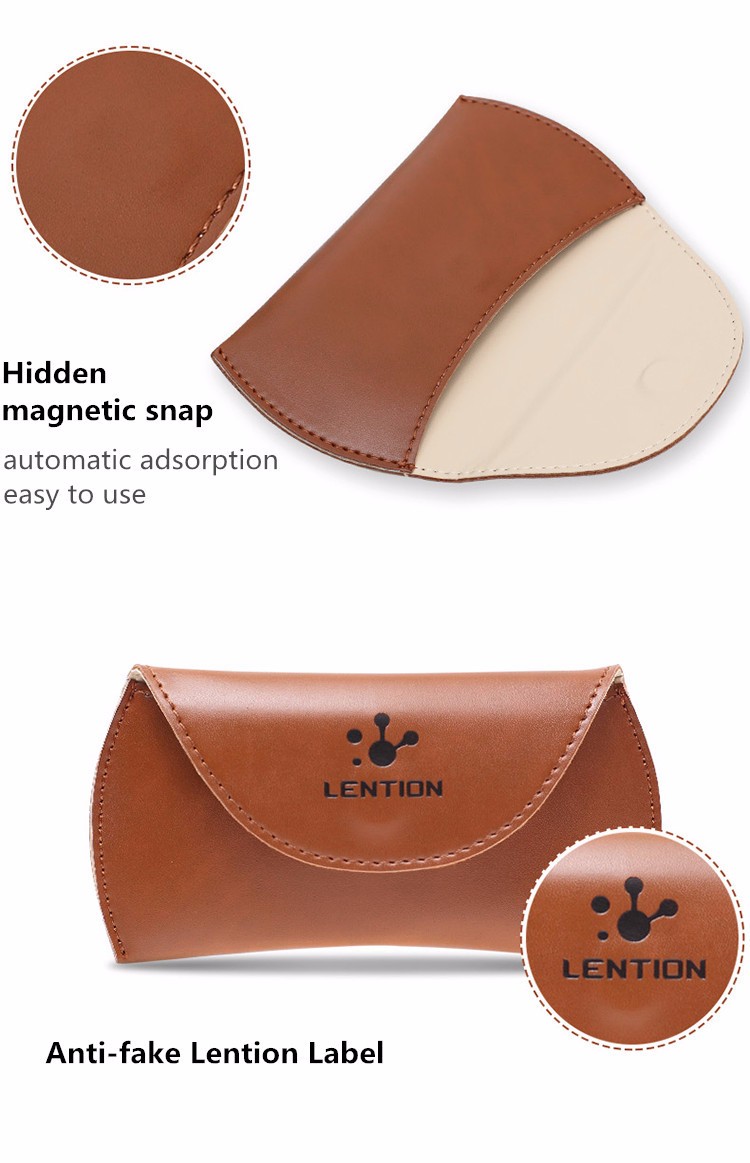 Lention Wireless Mouse Leather Bag Pouch For MacBook Air Pro