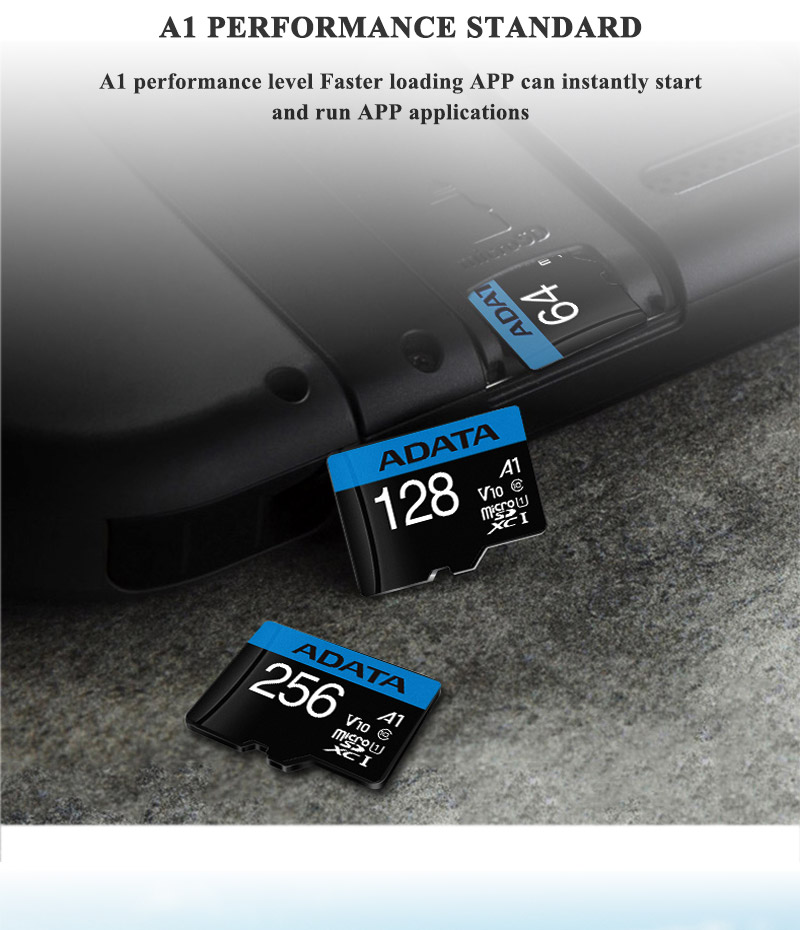 ADATA Class 10 U1 Memory Card 32GB 64GB 128GB Flash Card  Micro SD Card TF Card for Smartphone/Driving Recorder/Surveillance Cameras/Speaker