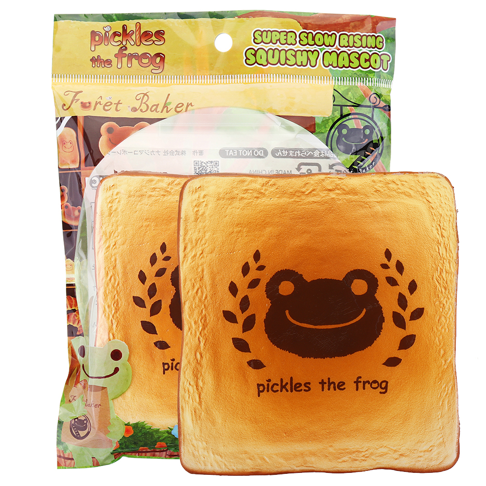 

Squishy Jumbo 12cm Pickles The Frog Toast Bread Slow Rising Rebound Toys With Packaging Gift Decor Collection