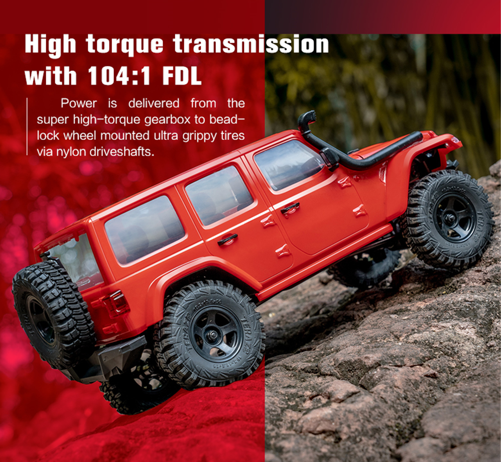 ROCHOBBY RTR 1/18 2.4G 4WD 11804 RC Car Fire Horse LED Light Full Proportional Crawler Vehicles Models - Photo: 9