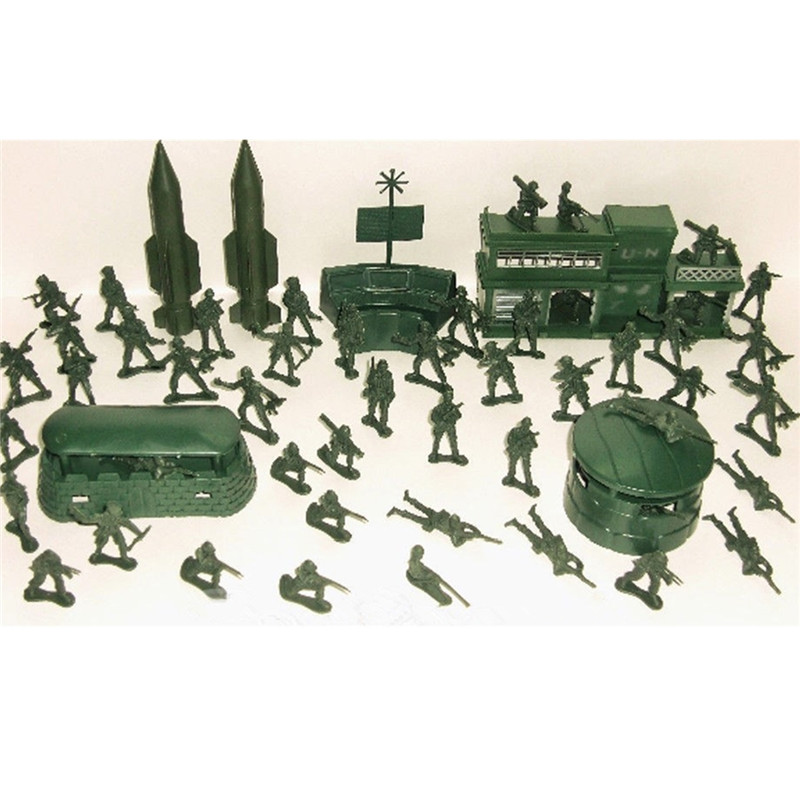 56PCS 5CM  Military Soldiers Set Kit Figures Accessories Model For Kids Children Christmas Gift Toys