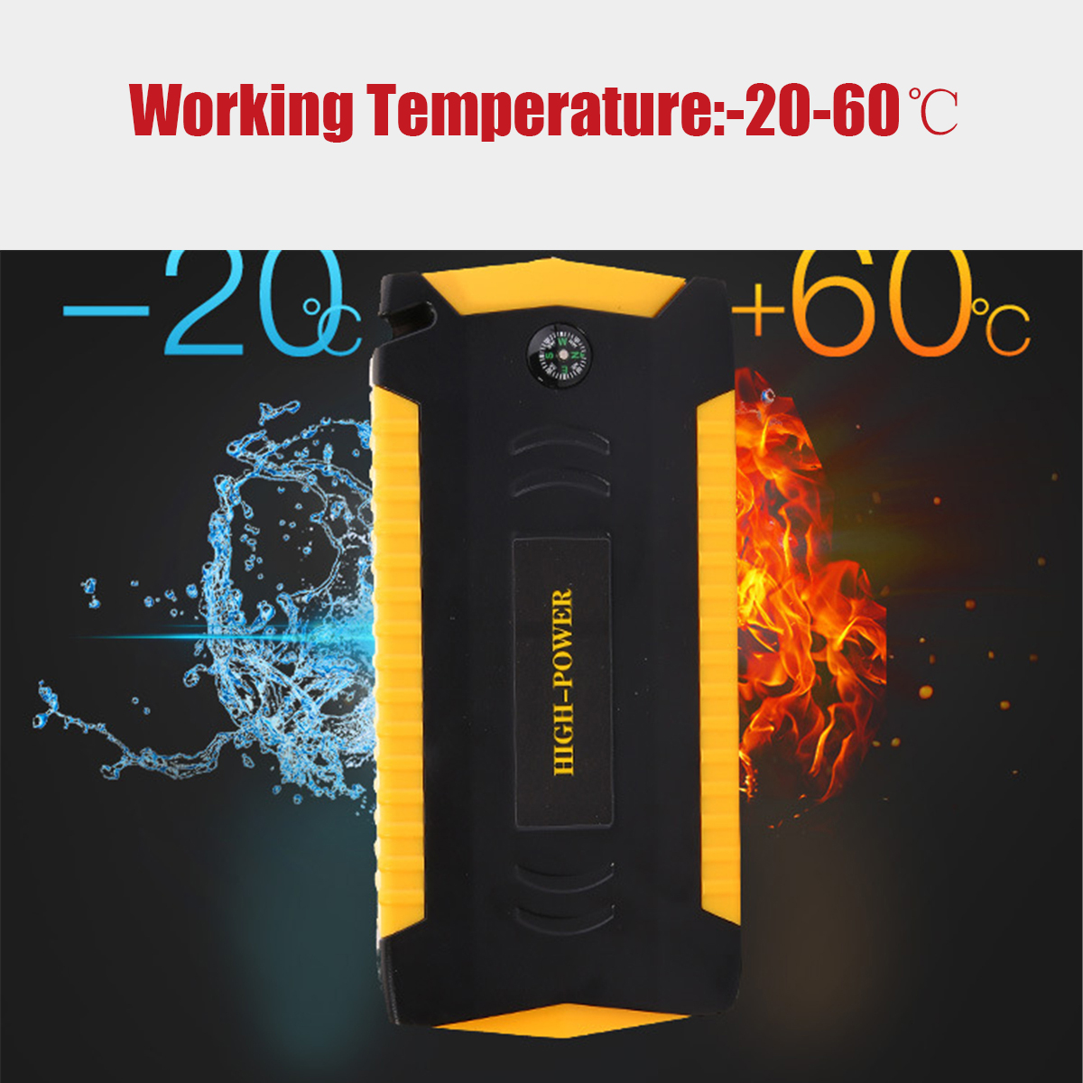 Dispaly 89800mAh Car Jump Starter Booster 4USB SOS Emergency Charger Battery 