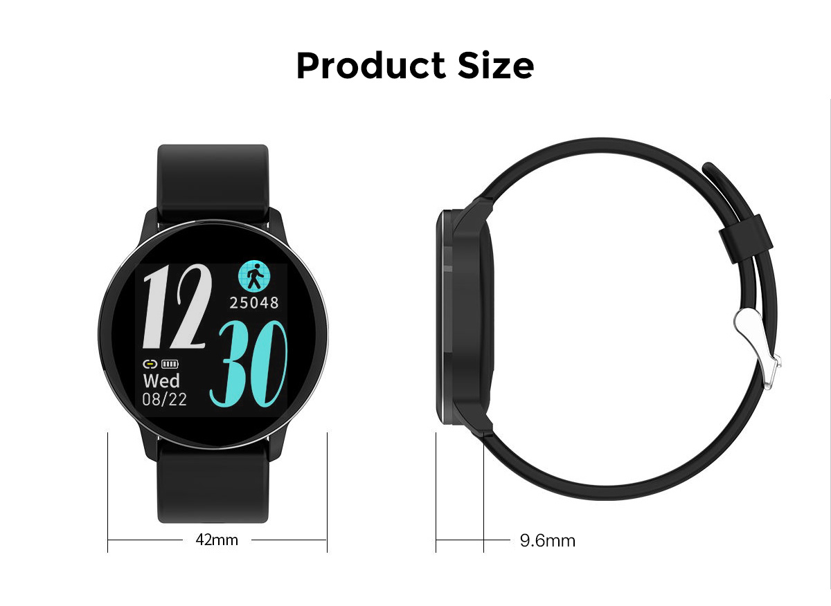 GOKOO R5L 1.3 inch IPS Full Touch Screen bluetooth 5.0 Heart Rate Blood Pressure SpO2 Monitor Multi-sport Modes Dial Market IP67 Waterproof Smart Watch