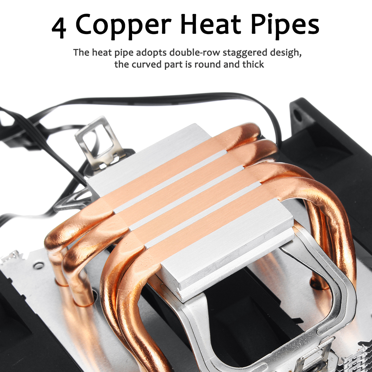 3 Pin Triple Fans Four Copper Heat Pipes Colorful LED Light CPU Cooling Fan Cooler Heatsink for Intel AMD 9
