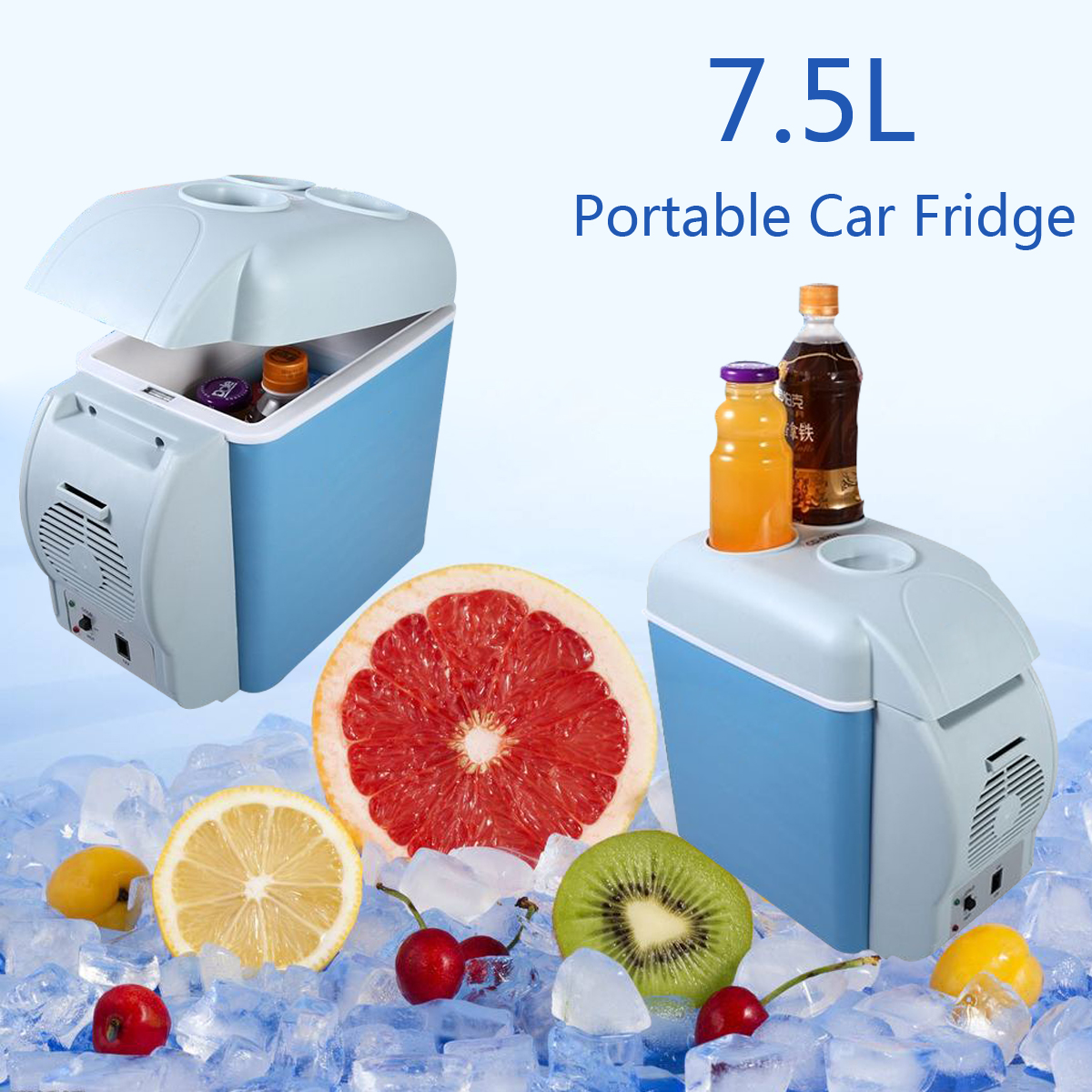 Portable Mini Car Fridge Freezer Cooler / Warmer 12V Portable Fridge Refrigerator 7.5L 14