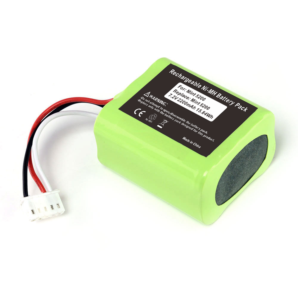 

7.2V 2200mAh Ni-MH Replacement Battery Pack For IRobot Roomba Mint 5200 Braava 380t Floor Cleaner
