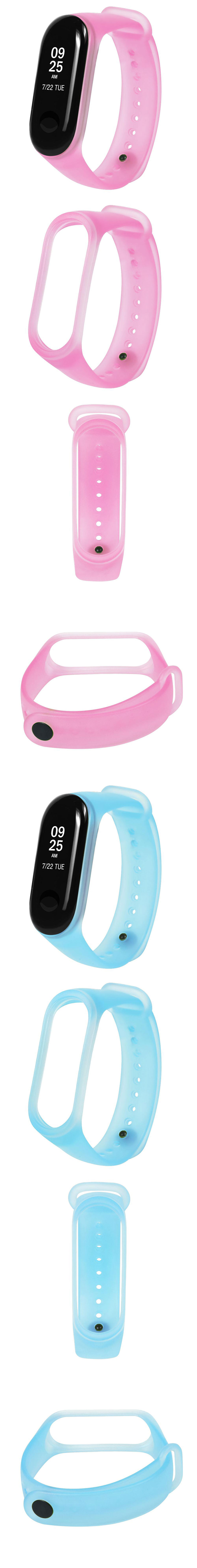 Bakeey Jelly Translucent Colorful TPE Watch Band Strap Replacement for Xiaomi Miband 3 Non-original