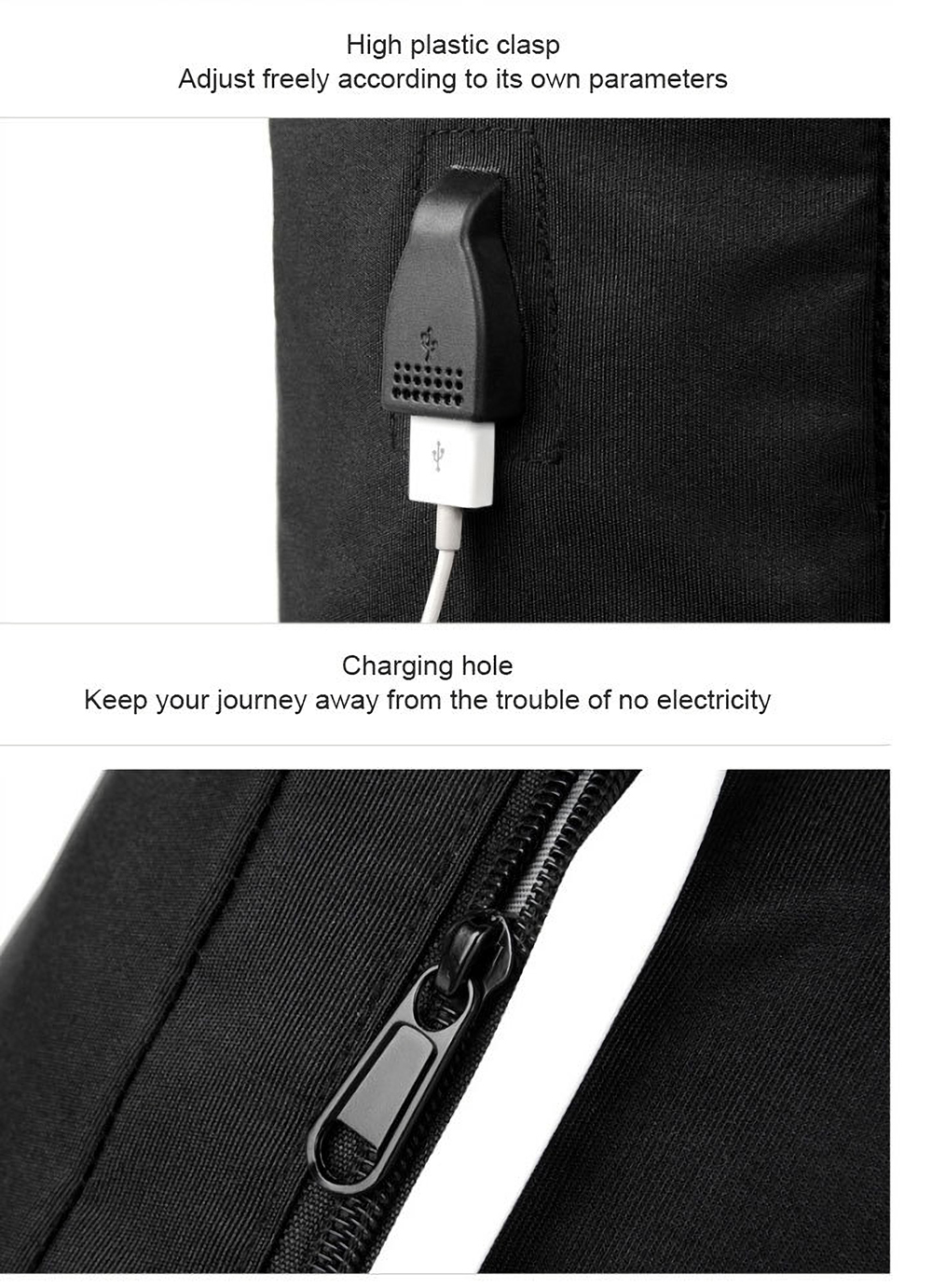 Laptop Bag Multifunction Backpack with USB Charging Port School Bag Travel Bag Nylon Water Resistant Casual Daypack
