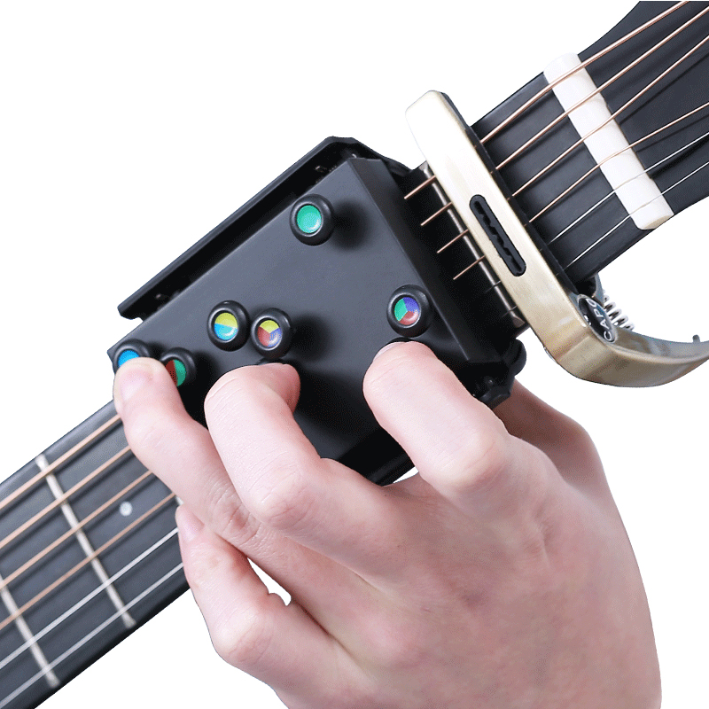 Guitar Learning System Teaching Practrice Aid with 21 Chords Lesson Guitar Chord Trainer Practice Tools Accessories - Photo: 2