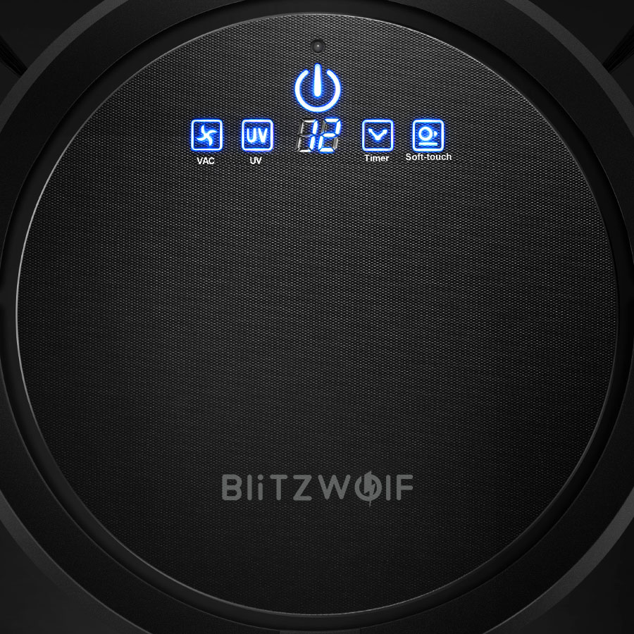 BlitzWolf® BW-XRC600 Ultrasonic Smart Robot Vacuum Cleaner with 1200pa 3350mAH UV APP Wifi Control
