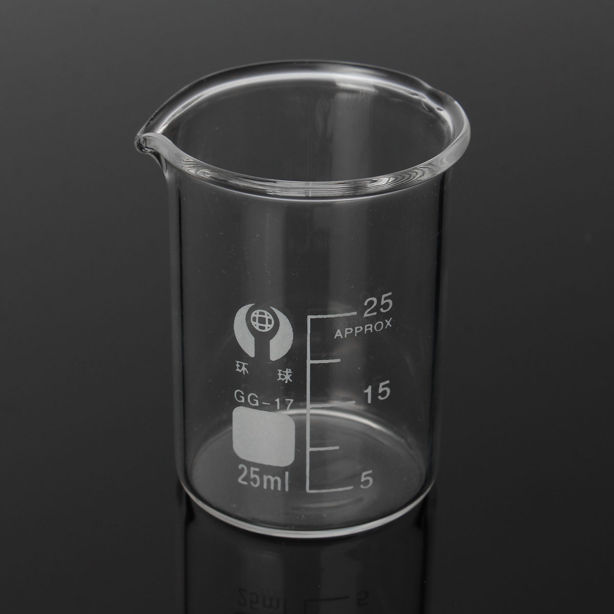 5Pcs 5ml 10ml 25ml 50ml 100ml Beaker Set Graduated Borosilicate Glass Beaker Volumetric Measuring Laboratory Glassware 46