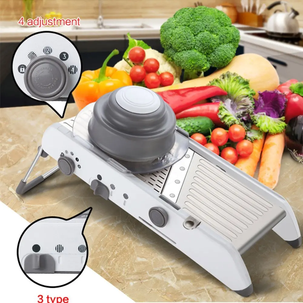Mandoline Adjustable Stainless Steel Multi-function Vegetable Cutter Chopper Julienne Food Slicer