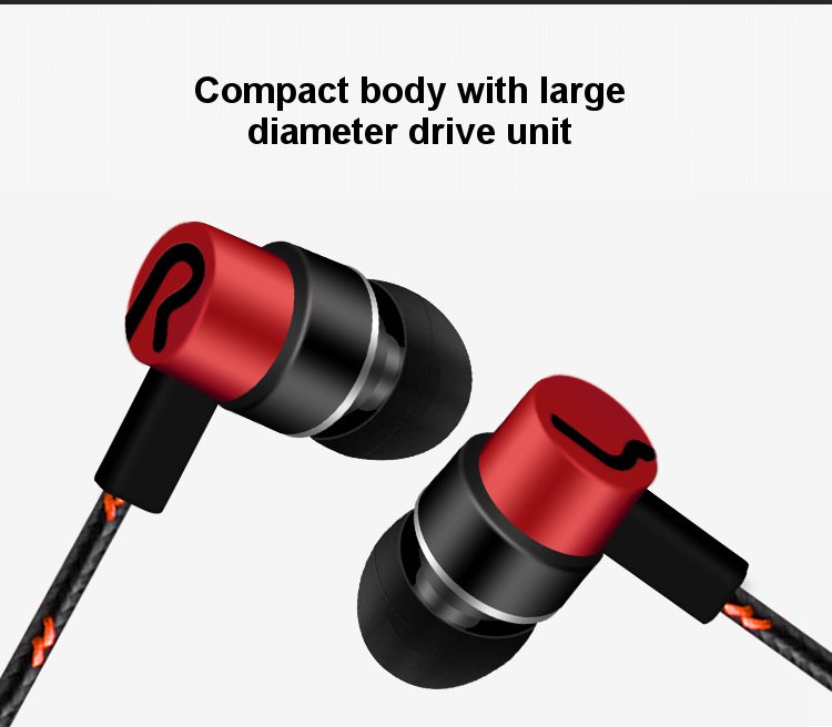 Universal 3.5mm Sports In-Ear Stereo Earbuds Earphone With Mic for Mobile Phone Computer MP3 75