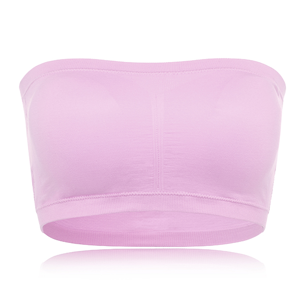 

Women Comfy Soft Seamless Wireless Padding Anti Exposure Strapless Tube Top