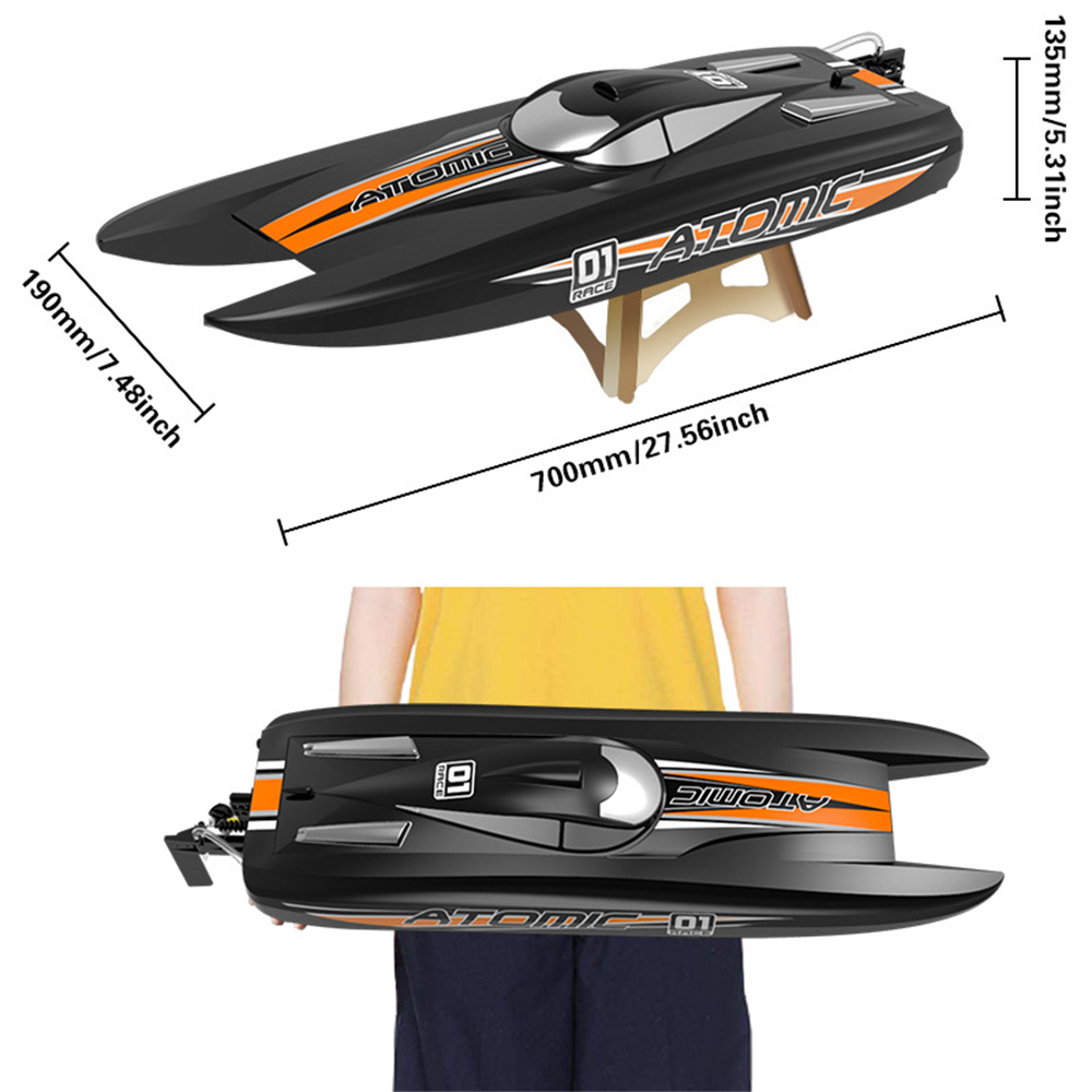 Volantexrc Brushless Atomic RTR 2.4G 792-6 RC Boat 60km/h Waterproof Reverse Water-Cooled ABS Unibody Hull Vehicles Models Pool Lakes Toys