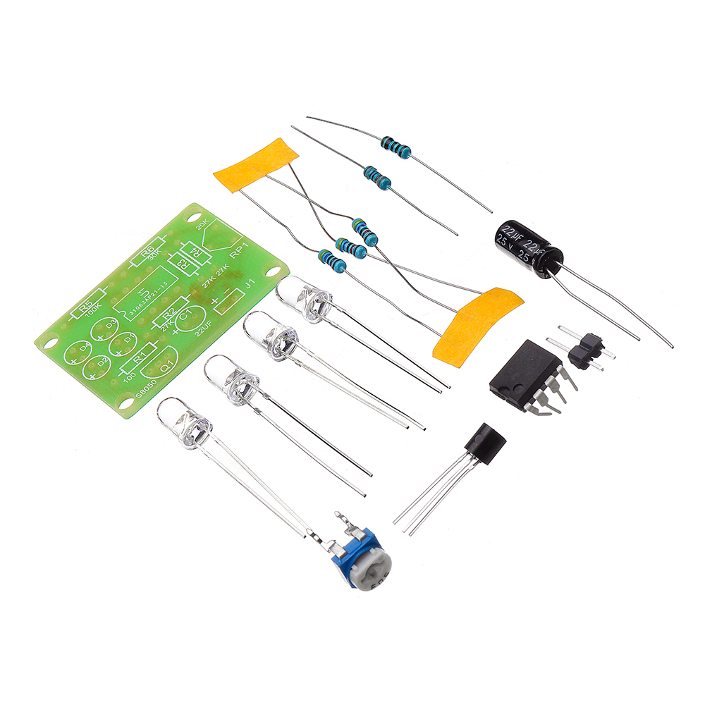10 pcs LM358 luz de respiração peças eletrônico diy azul LED Flash lâmpada kit de produção eletrônica