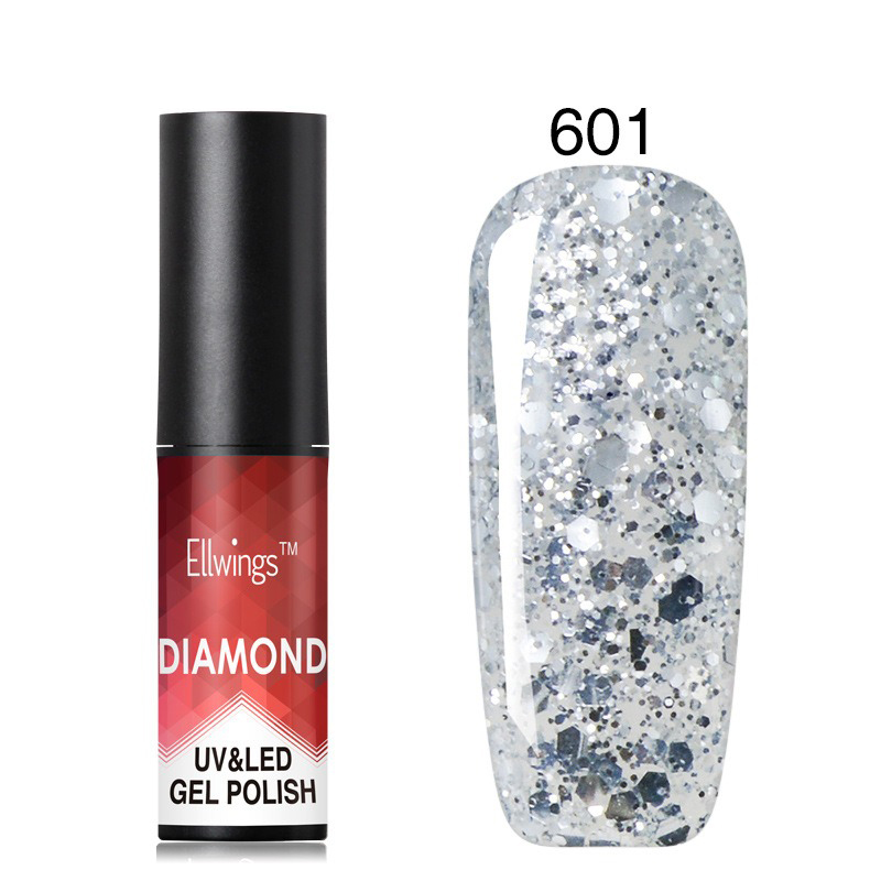 Diamond Nail Gel Polish Metal Sequins Gel Polish Need UV/ LED Lamp Nail Art 20 Color For Choice