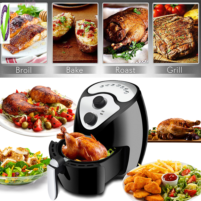 2.6L 1300W 110V Air Fryer Cooker Oven LCD Low Fat Health Free Food Frying Litre