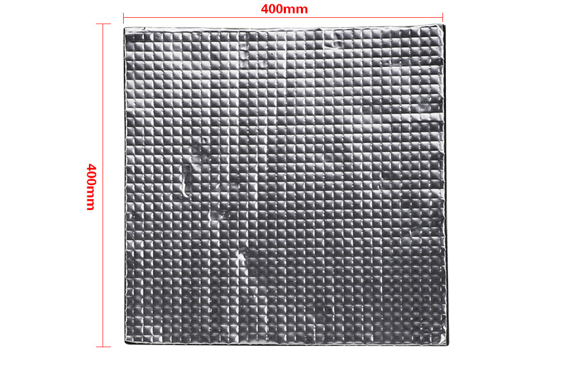 400x400x10mm Foil Self-adhesive Heat Insulation Cotton For 3D Printer CR-10S Heated Bed 12