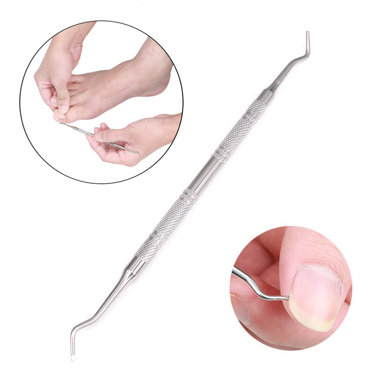 Y.F.M Professional Ingrown Toe Nail Lifter File Dual Double Ended Correction Tool Pedicure Manicure Kit