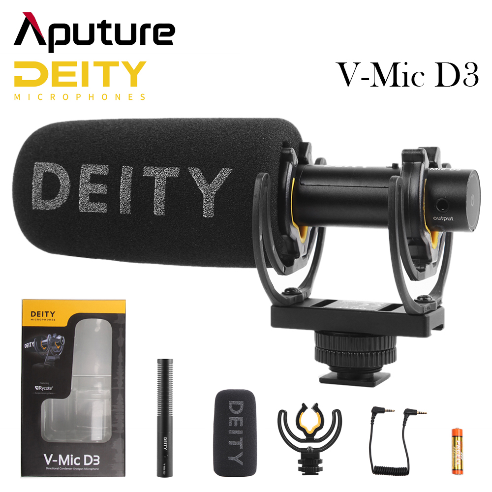 Aputure Deity V-Mic D3 Pro D3 Super-Cardioid Directional Microphone Polar Pattern Vlogging Condenser Recording MIC for DSLR Camera  Camcorder PC Smartphone