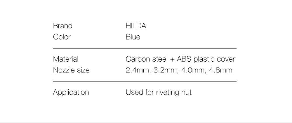 HILDA Electric Rivet Nut Gun Cordless Riveting Drill Adaptor Riveting Tool Insert Nut Tool