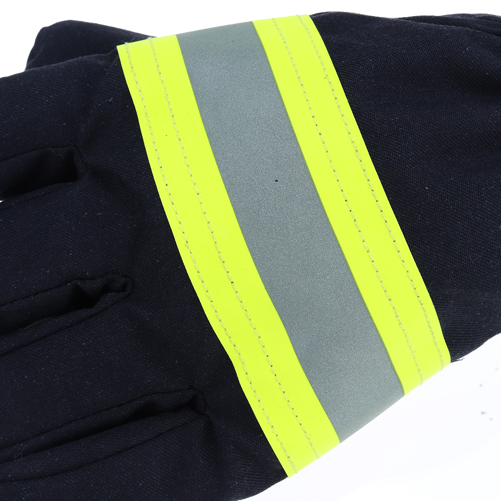Fire Proof Protective Work Gloves Reflective Strap Fire Resistant Anti-static Safety Gloves for Firefighter
