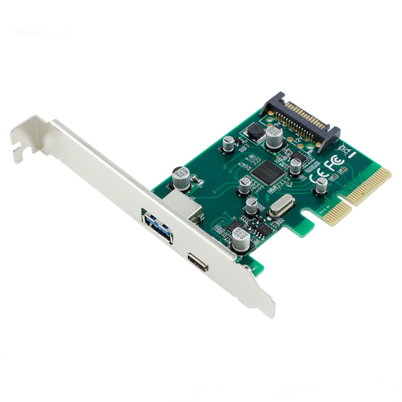 

Ult Unite 10Gbps PCI-E 4x к USB 3.1 USB 3.0 / Type-C Адаптер платы расширения с SATA Power