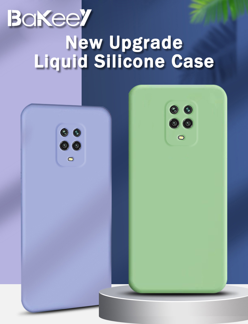 Bakeey for Xiaomi Redmi Note 9S / Redmi Note 9 Pro Case Smooth Shockproof Soft Liquid Silicone Rubber Back Cover Protective Case Non-original