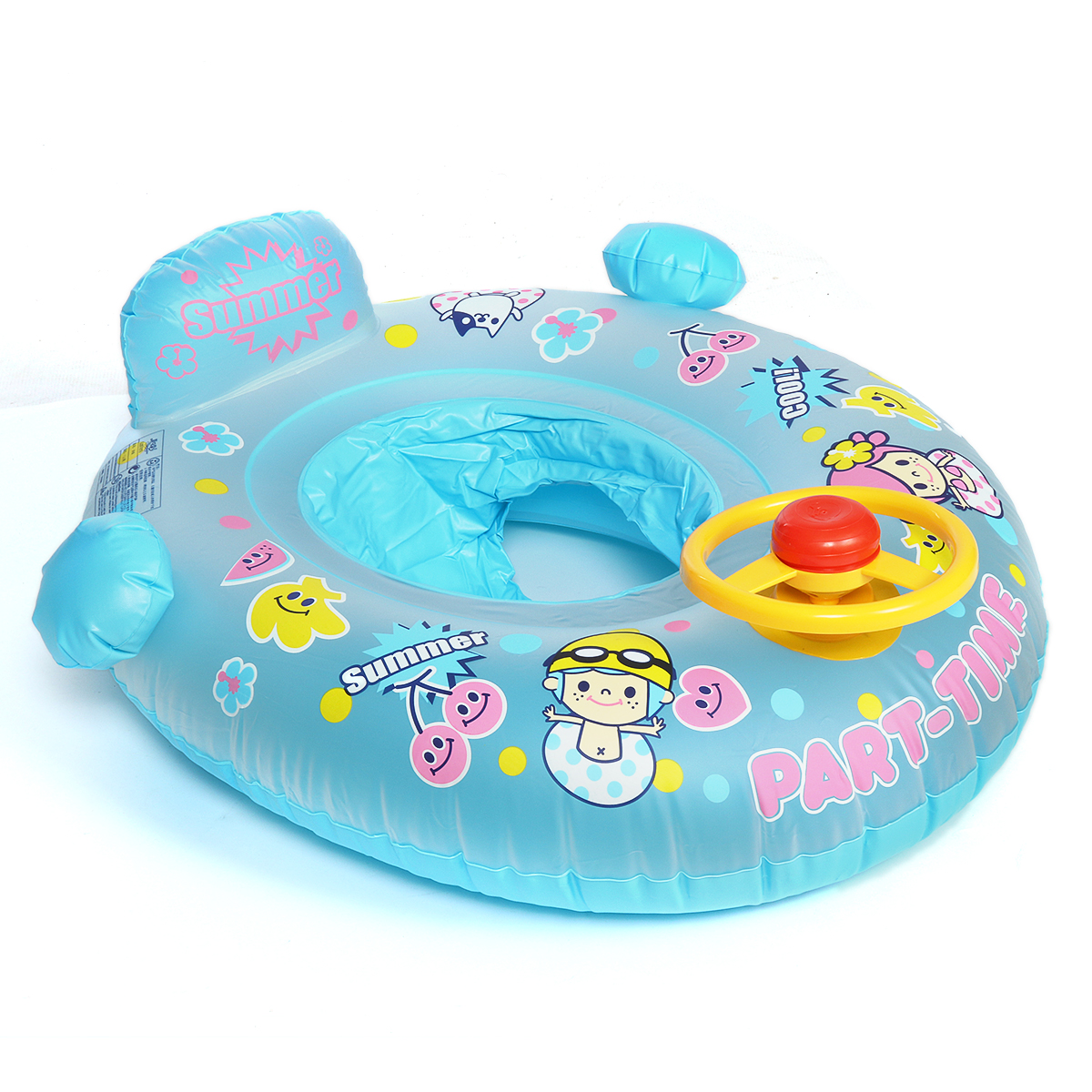 60x70x80cm PVC Swimming Ring Baby Float Seat Boat Adjustable Inflatable Ring Water Sport Toys