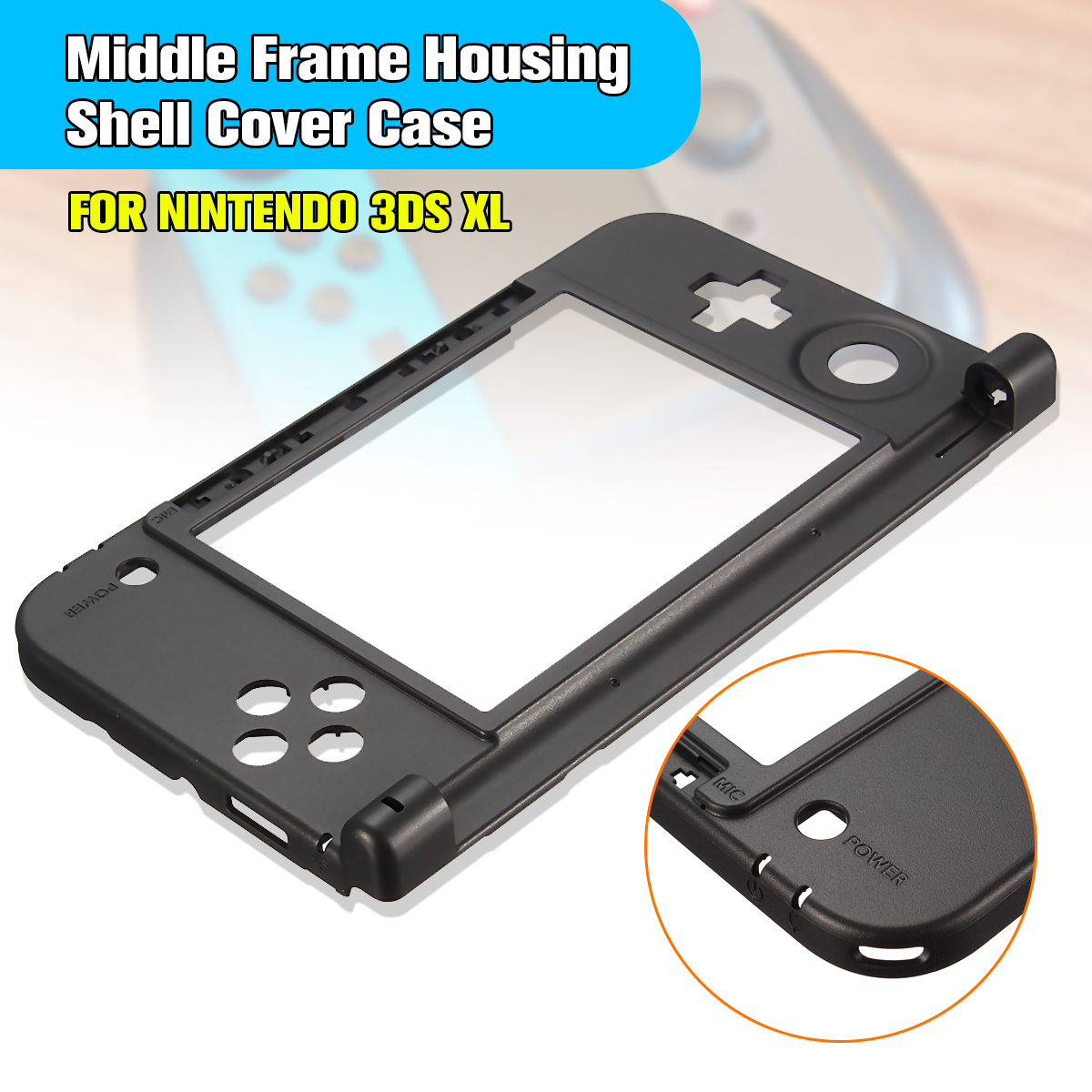 Replacement Bottom Middle Frame Housing Shell Cover Case for Nintendo 3DS XL 3DS LL Game Console 49