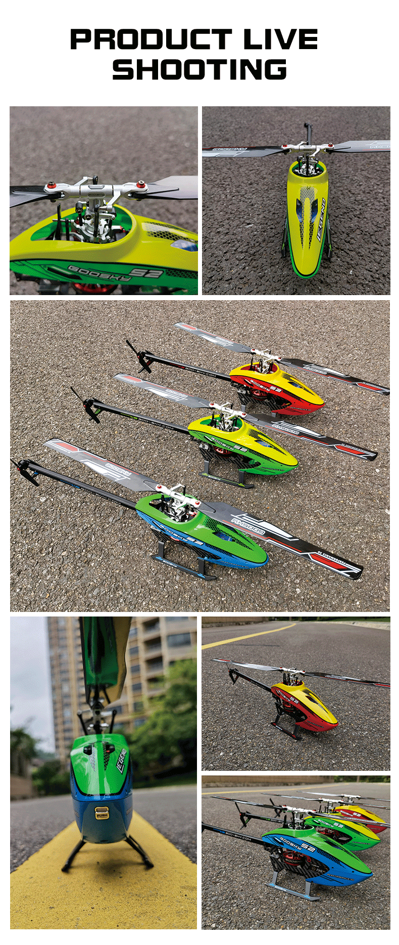 GOOSKY S2 6CH 3D Aerobatic Dual Brushless Direct Drive Motor RC Helicopter BNF with GTS Flight Control System