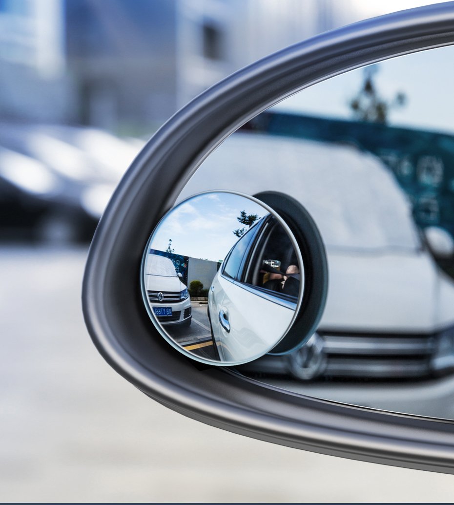Baseus 2Pcs Car Mirror HD Convex Mirror Blind Spot Auto Rearview Mirror 360 Degree Wide Angle Parking Rimless Mirrors