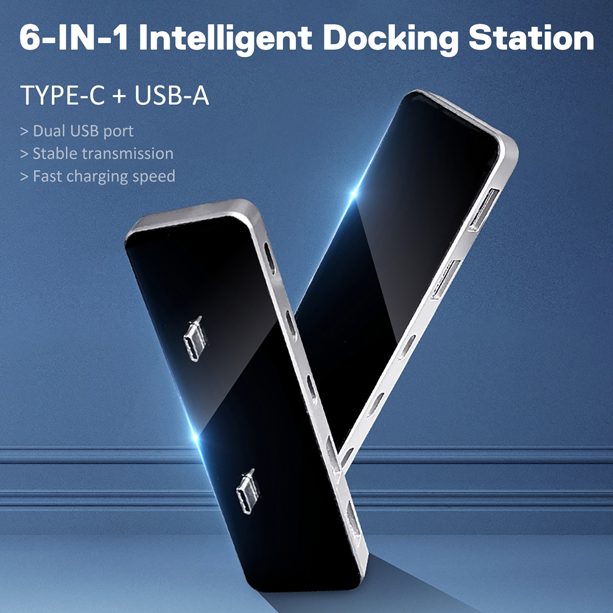 6 in 1 Ports USB Hub Extender Adapter Docking Station for Tesla Model 3/Y