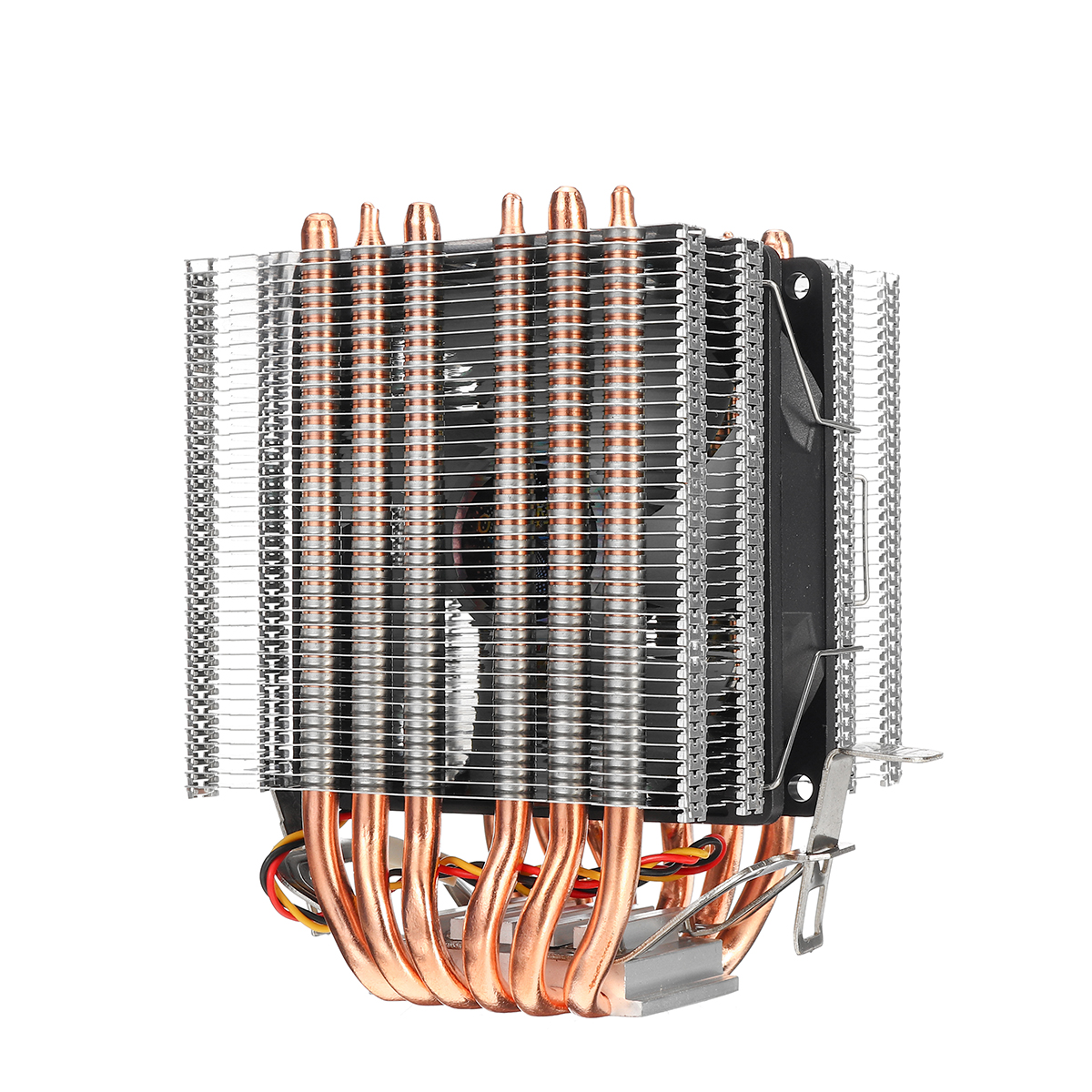 Dissipador de calor do ventilador do cooler do processador de 3 pinos 6 Ventilador de refrigeração do tubo de calor de cobre para Intel 775/1150/1151/1155/1156/1366 e AMD All Platforms