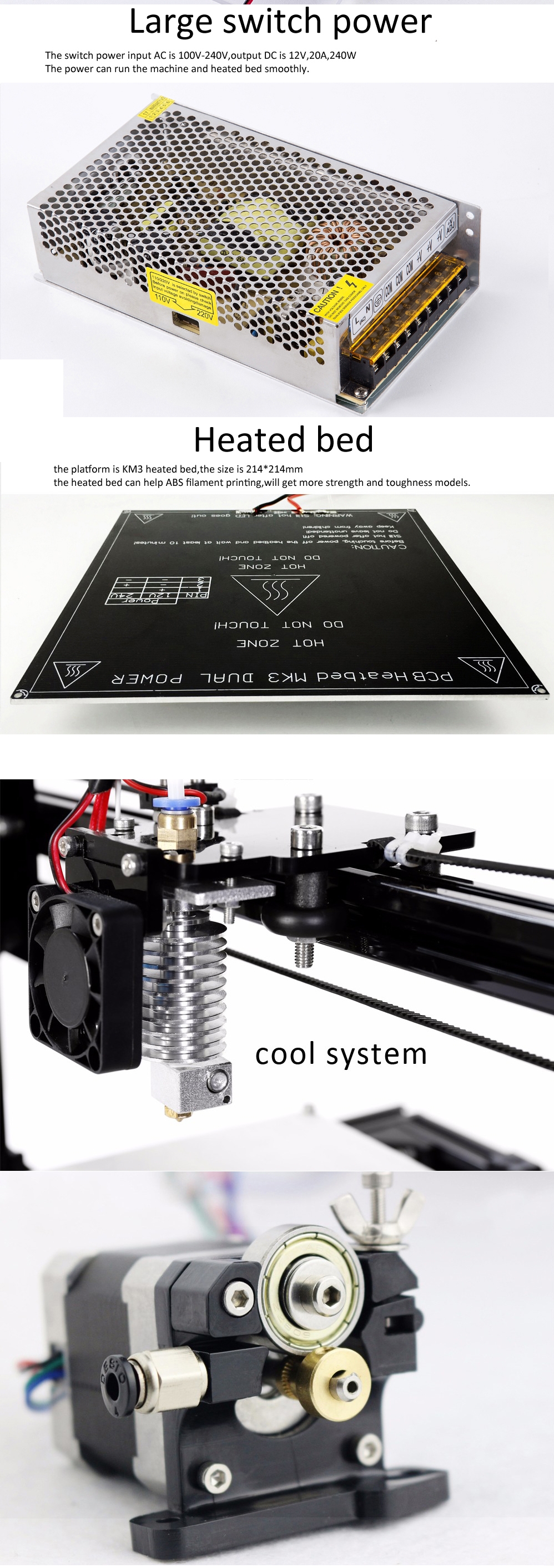FLSUN® C Plus Desktop DIY 3D Printer With Touch Screen Dual Nozzle Auto Leveling Double Z-motors Support Flexible Filament 300*300*420mm Printing Size 4
