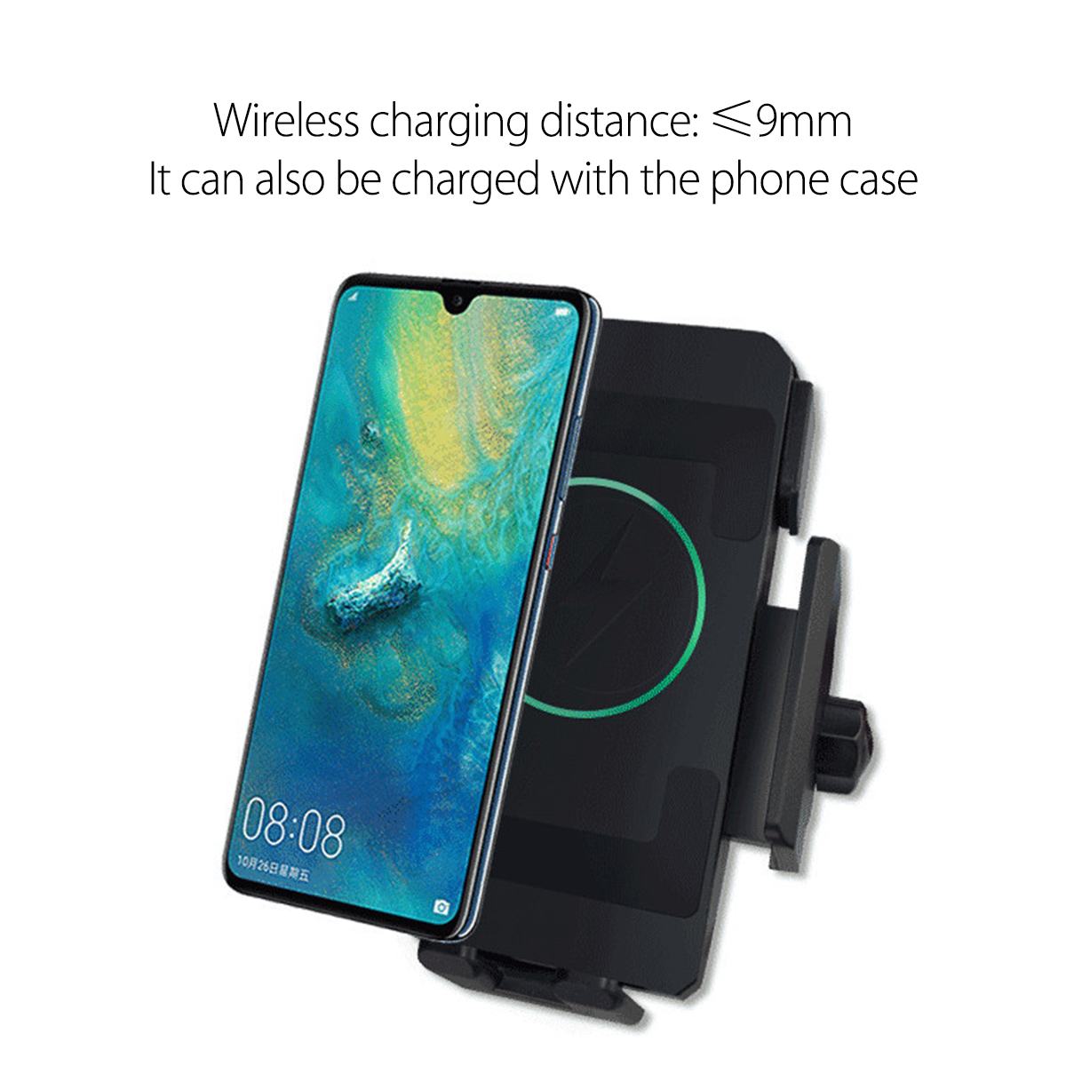 Motorbike 10W Qi Wireless Charger Fast Charging Motorcycle Phone Holder For 4.5 inch-7.1 inch Smart Phone