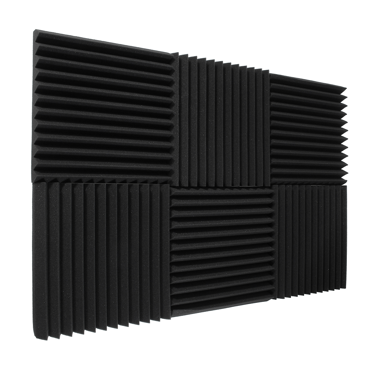 6Pcs Triangular Sound Insulation Cotton KTV Muffler Sponge Sound Insulation Foam Pad Wall Sound Absorption