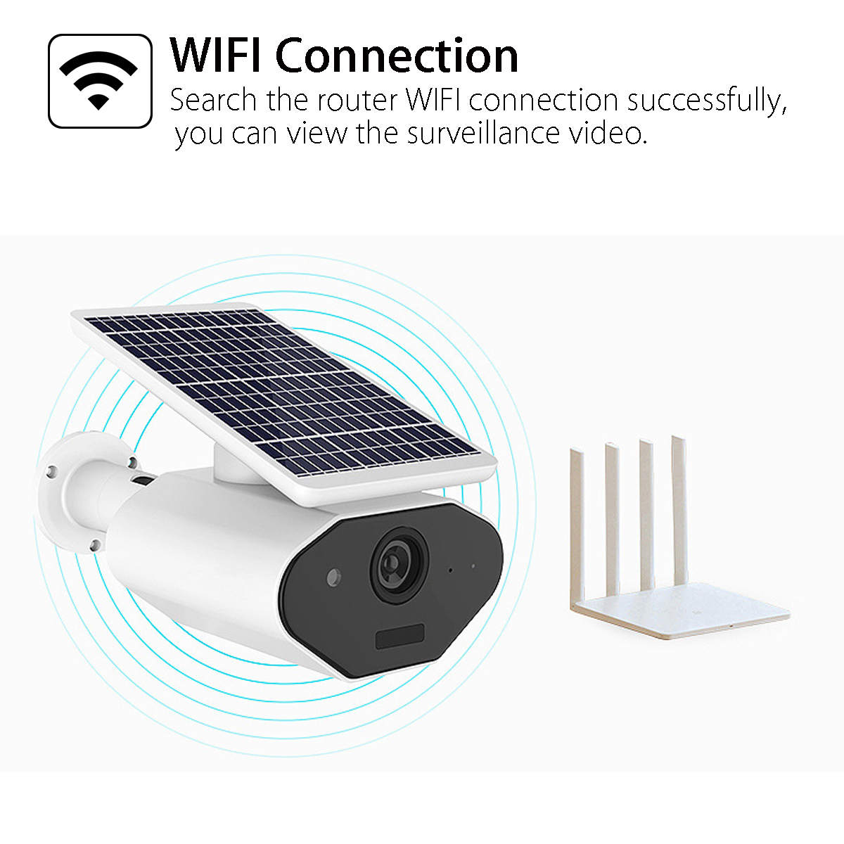 Solar Powered Wireless WiFi 1080P IP Camera Waterproof 143° Angle Night Vesion Two Way Intercom 13
