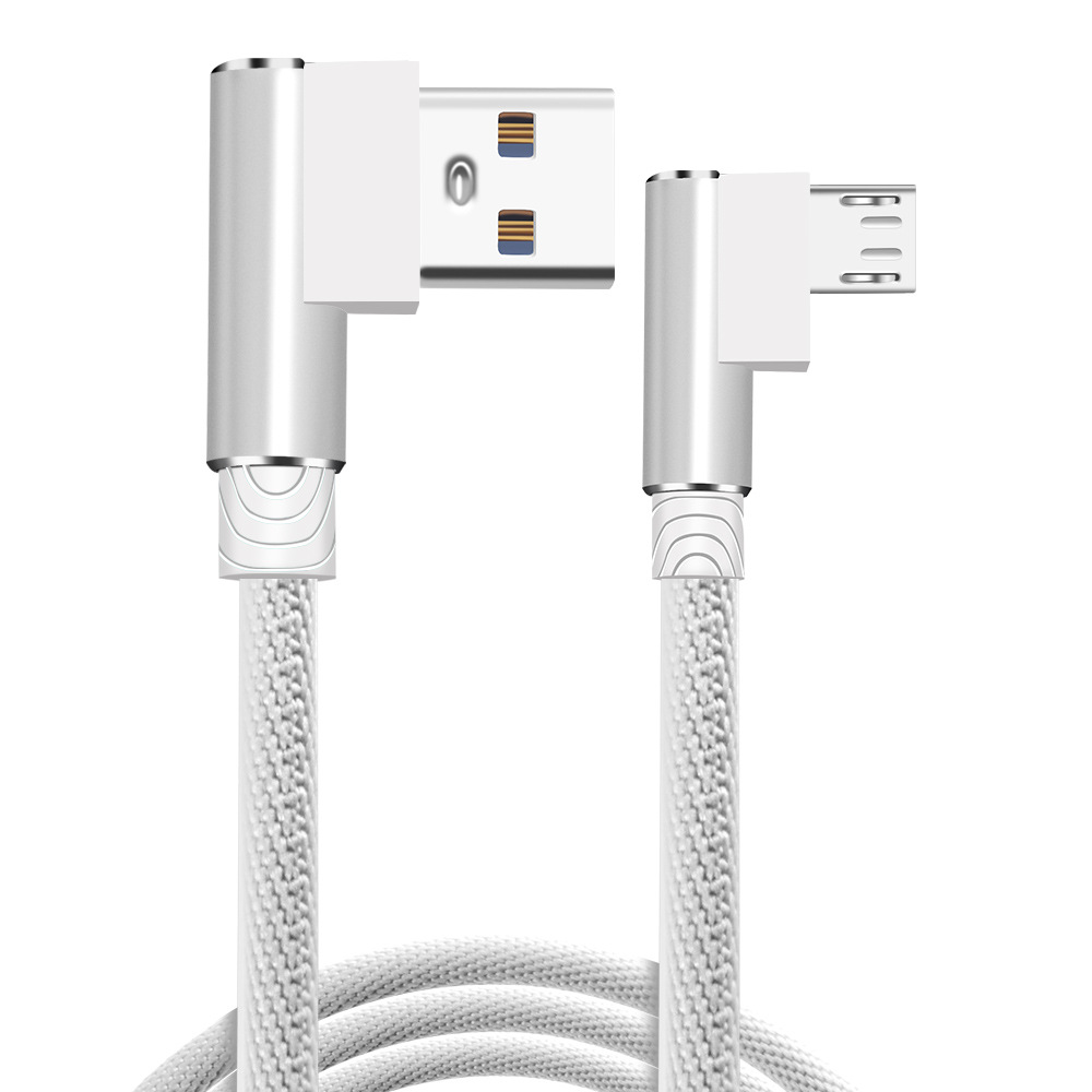 OLAF USB-C/Micro USB/Apple Port to USB-A Cable 90° Double Elbow Game Fast Charging Data Transmission Cord Line 1m/2m long For iPhone 13 Pro Max For Samsung Galaxy Note 20 For iPad Pro 2020 MacBook Air 2020 Mi 10 Huawei P40