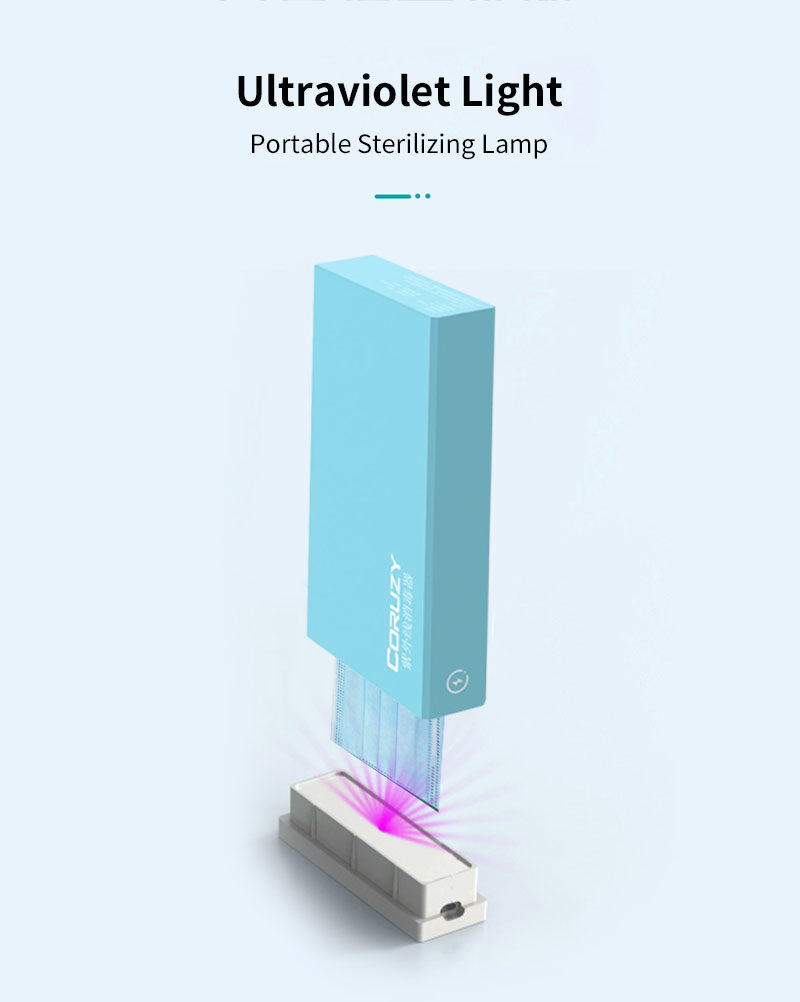 Folding LED UV Sterilization Lamp Box USB Charging Portable 3mins Mask Ultraviolet Sterilizer Light for Toothbrush Cups Towel Shaver