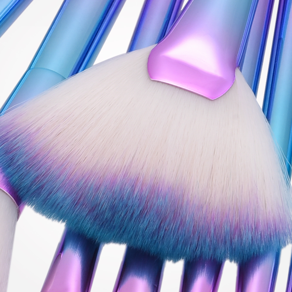 Luckyfine 9pcs Makeup Brushes Soft Gradual Color Foundation Powder Liquid Blender Eyeshadow Tool