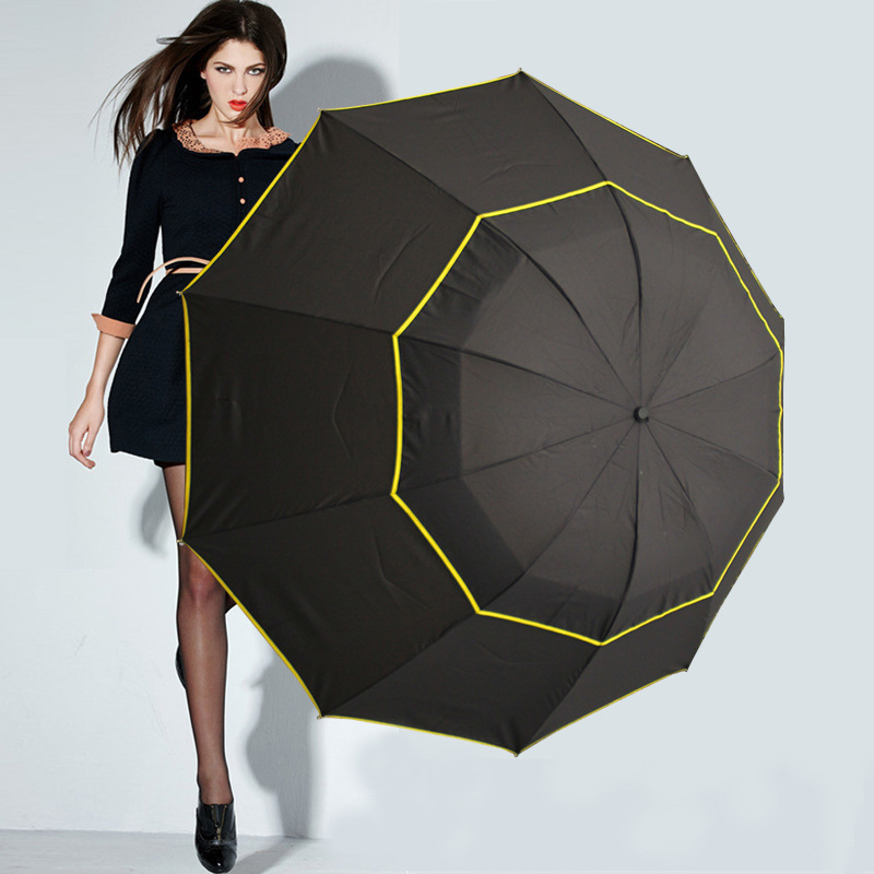 Banggood Golf Umbrella Double Layer Windproof Anti-UV Umbrella 3-4 People Three Folding Sunshade 17