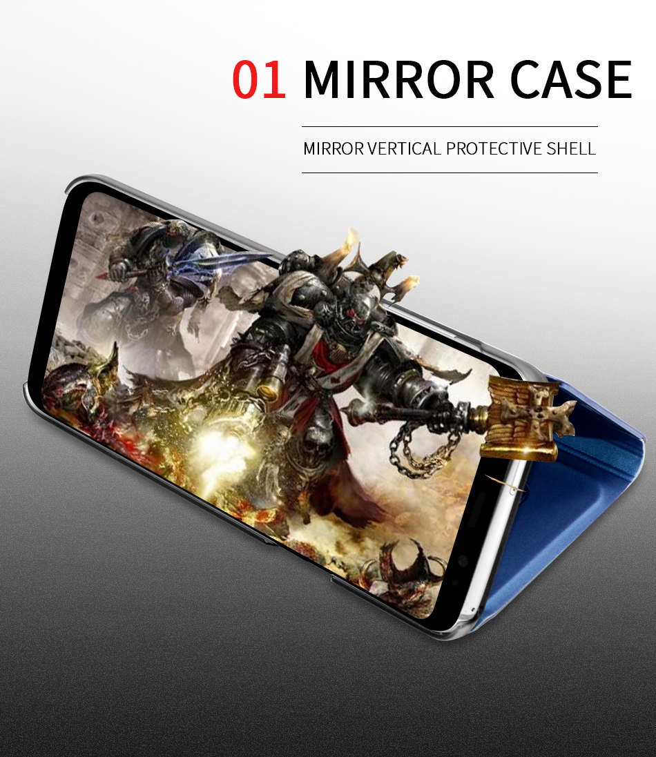 Bakeey Smart Sleep Mirror Window View Bracket Phone Case For Samsung Galaxy S9